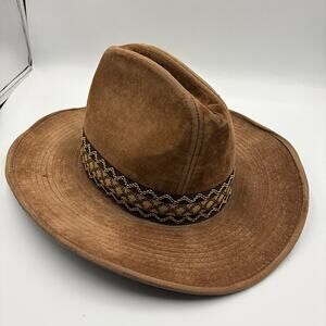 Vintage Boot Hill Cowboy Hat Brown Western Style W/ Band  7 - 7 1/8
